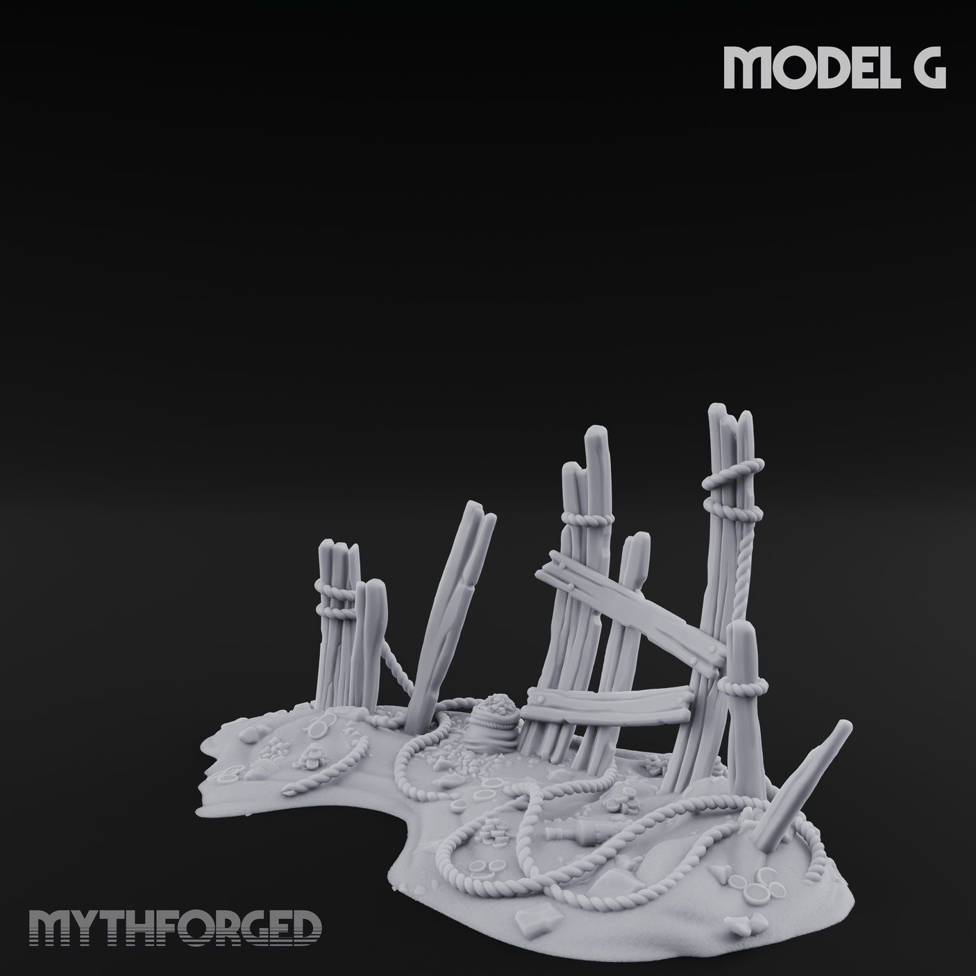 Sunken Seabed Debris G Miniature for Dungeons and Dragons, Pathfinder or other TTRPGs
