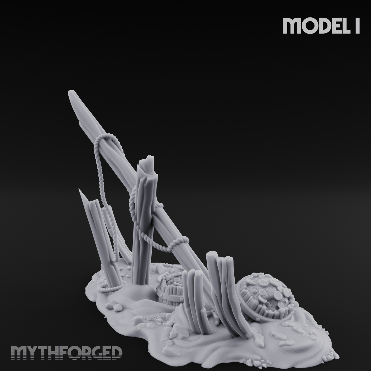 Sunken Seabed Debris I Miniature for Dungeons and Dragons, Pathfinder or other TTRPGs