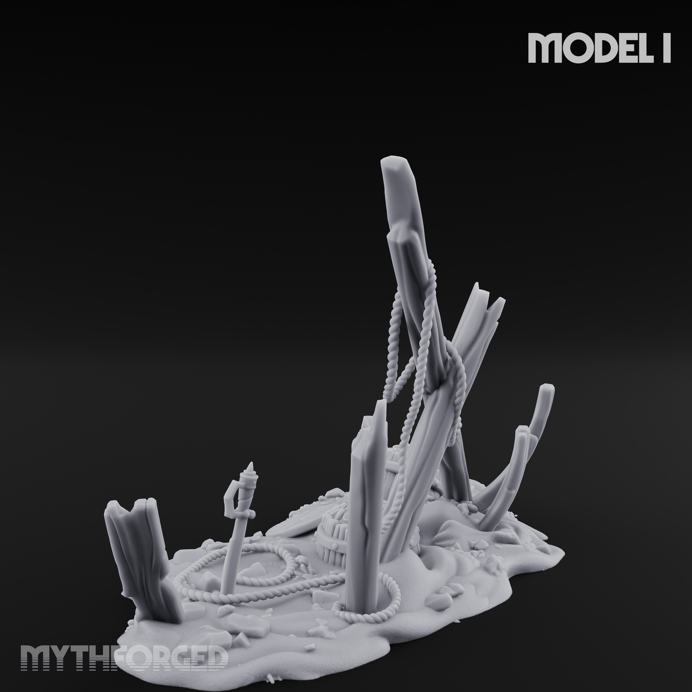 Sunken Seabed Debris I Miniature for Dungeons and Dragons, Pathfinder or other TTRPGs