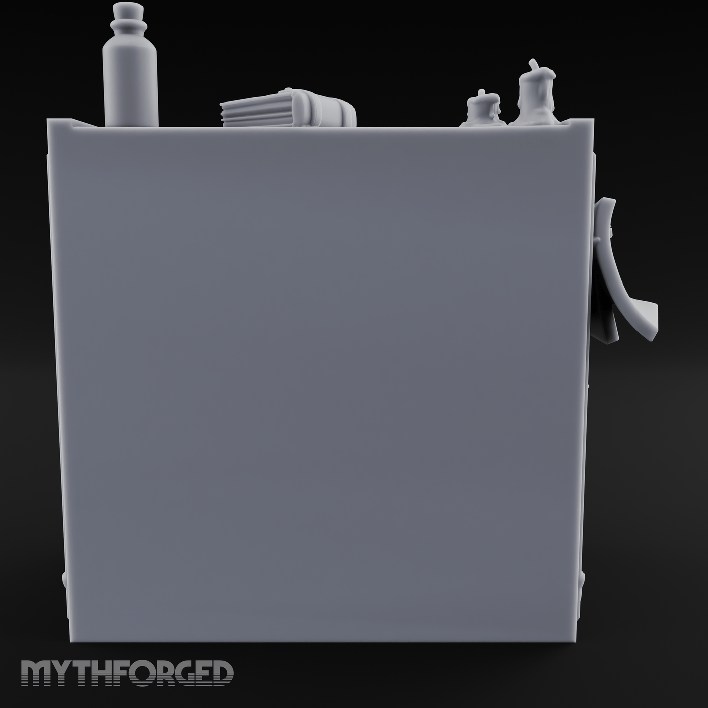 Supply-Stocked Merchant's Shelf Cabinet Miniature for Dungeons and Dragons, Pathfinder or other TTRPGs