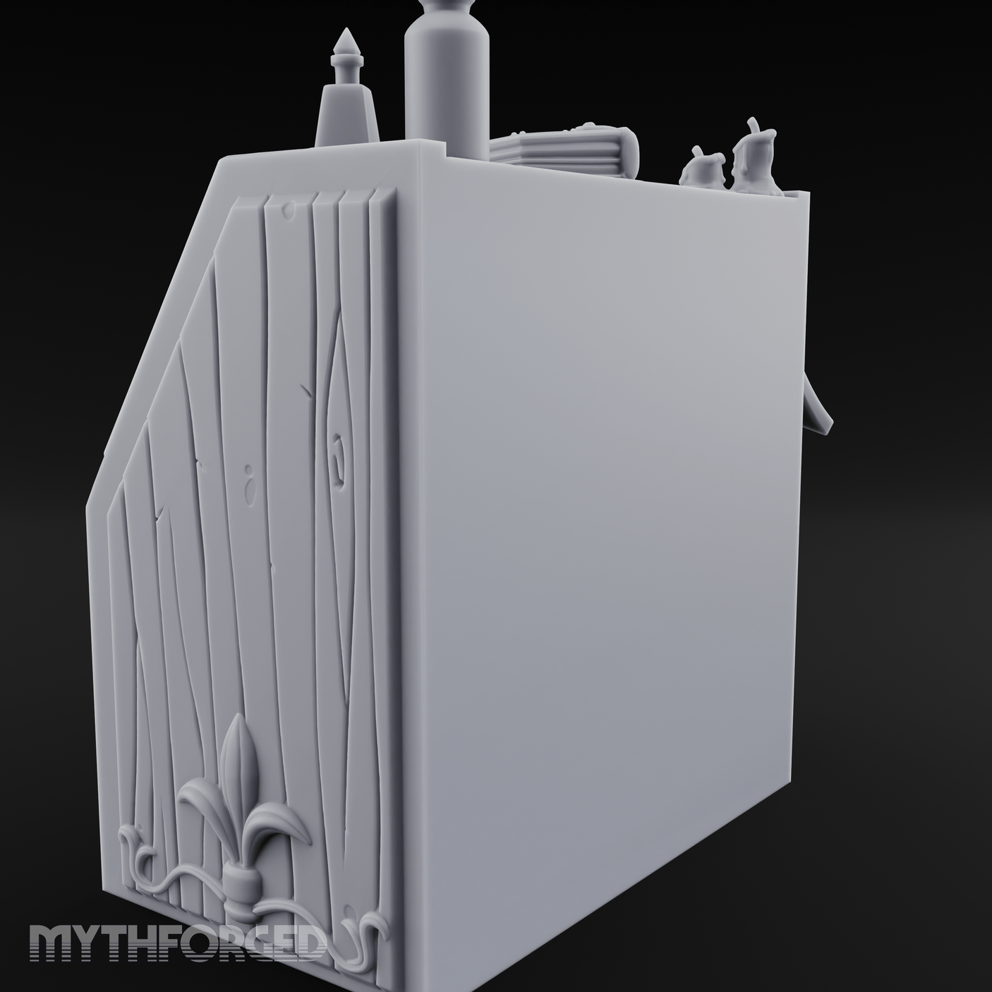 Supply-Stocked Merchant's Shelf Cabinet Miniature for Dungeons and Dragons, Pathfinder or other TTRPGs