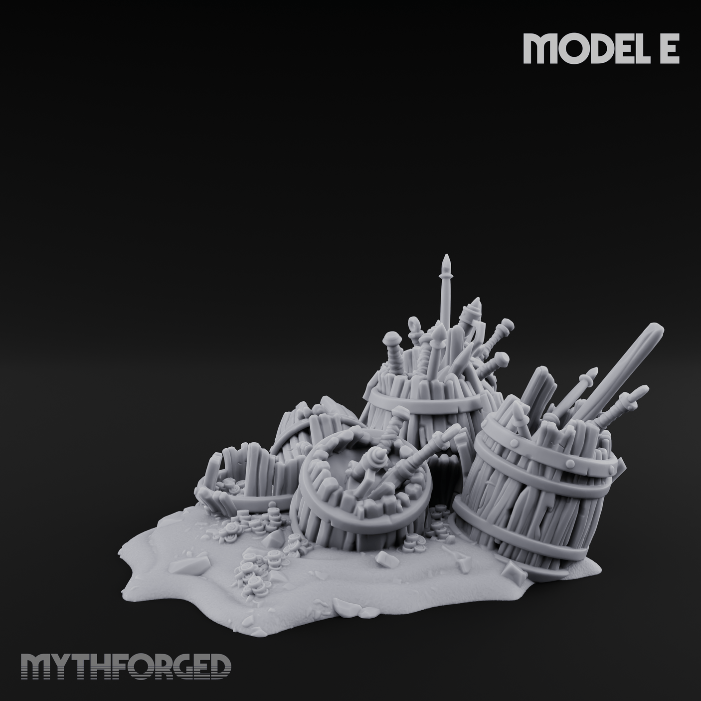 Wrecked Shipwreck Debris E Miniature for Dungeons and Dragons, Pathfinder or other TTRPGs