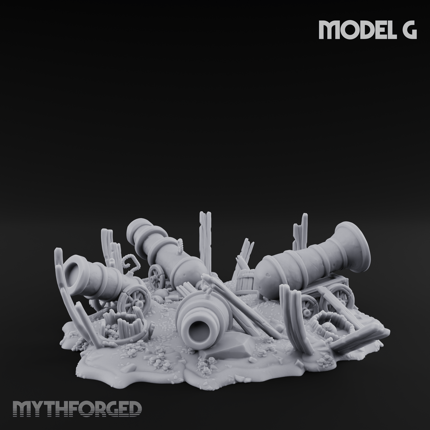 Wrecked Shipwreck Debris G Miniature for Dungeons and Dragons, Pathfinder or other TTRPGs