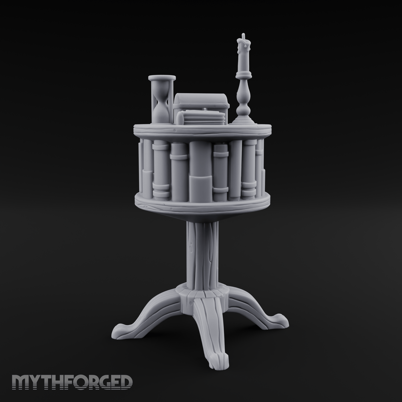 Pedestal-Mounted Display Curio Table Miniature for Dungeons and Dragons, Pathfinder or other TTRPGs