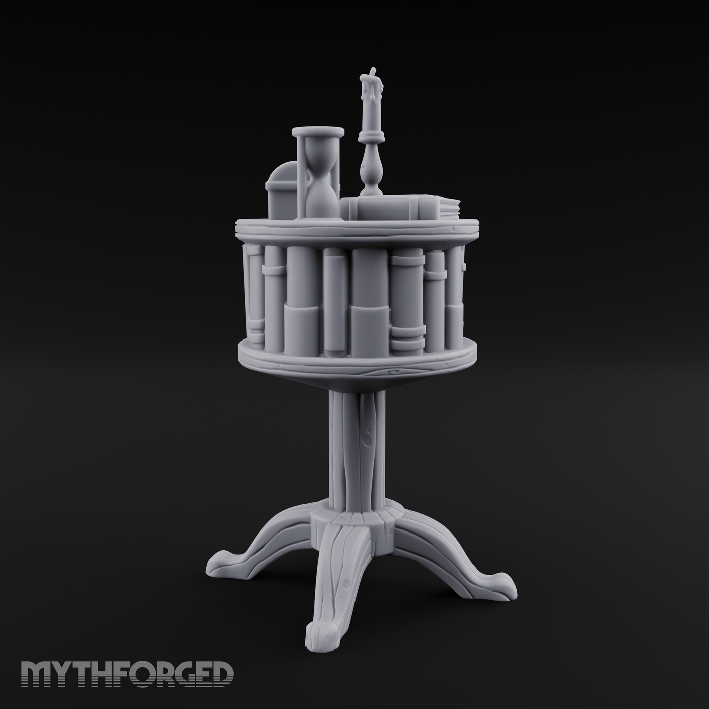 Pedestal-Mounted Display Curio Table Miniature for Dungeons and Dragons, Pathfinder or other TTRPGs