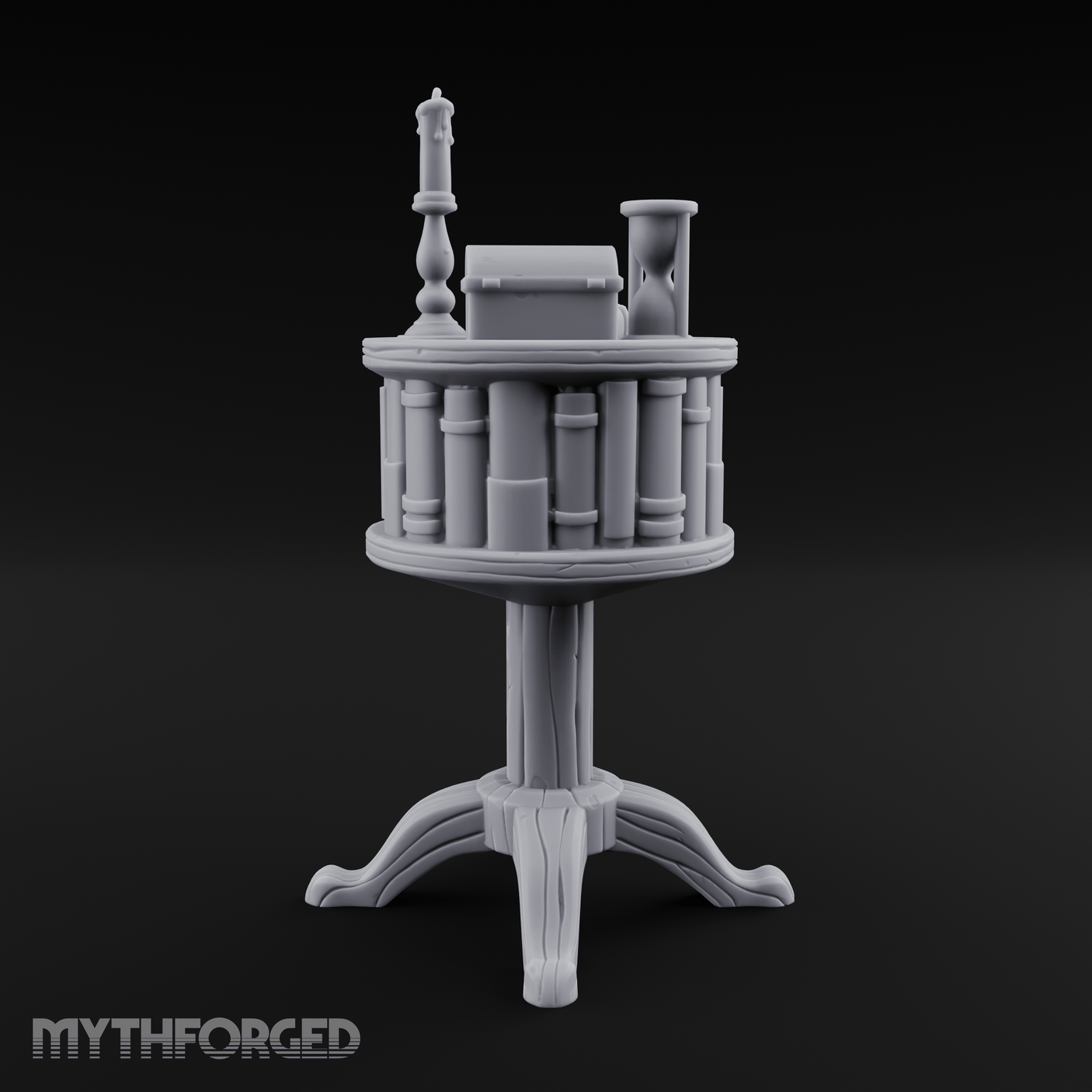 Pedestal-Mounted Display Curio Table Miniature for Dungeons and Dragons, Pathfinder or other TTRPGs