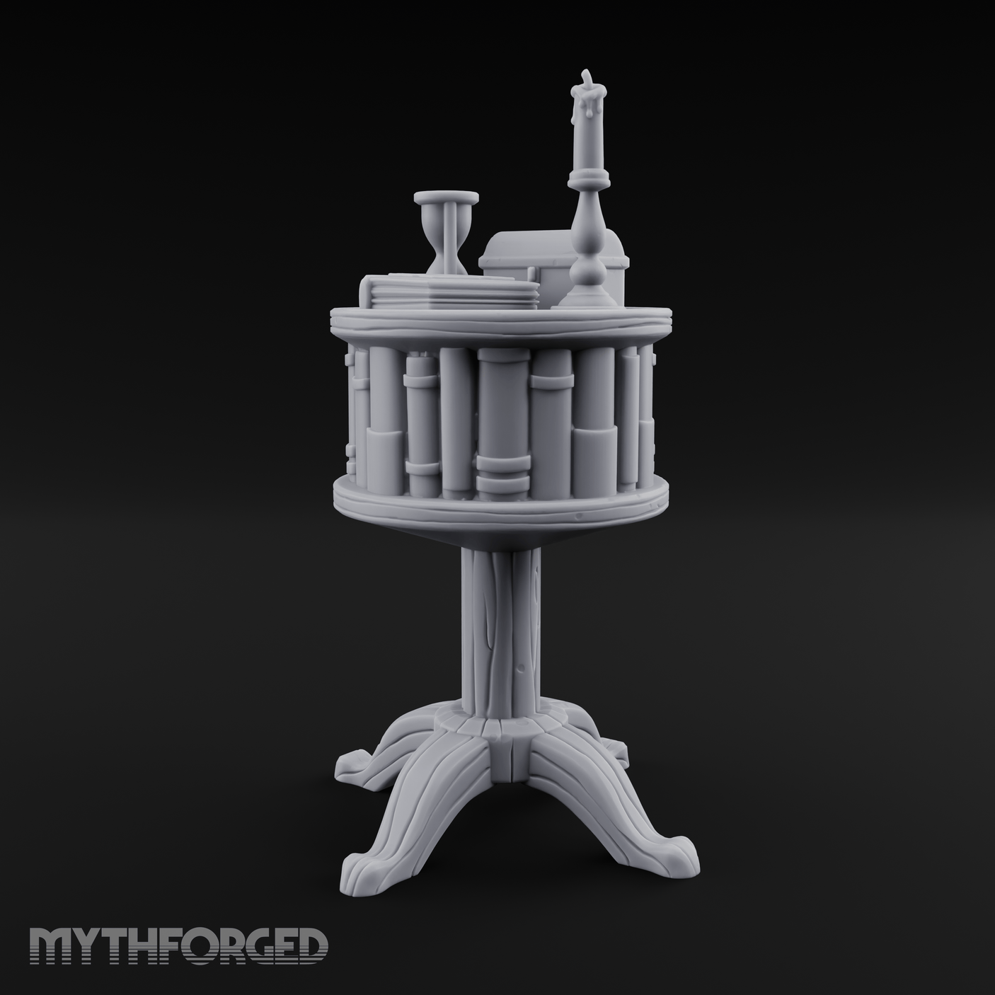 Pedestal-Mounted Display Curio Table Miniature for Dungeons and Dragons, Pathfinder or other TTRPGs