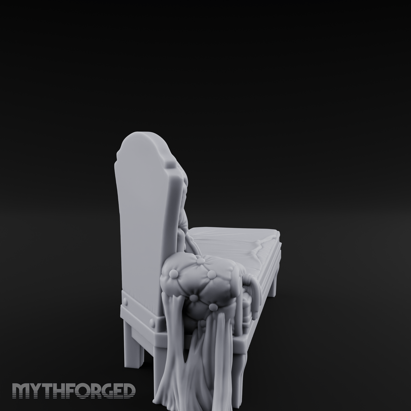 Tufted Noble Chaise Lounge Miniature for Dungeons and Dragons, Pathfinder or other TTRPGs