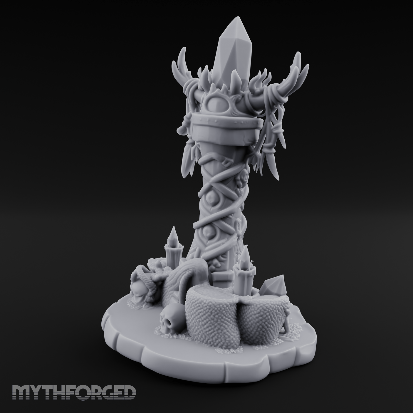 Necrotic Spell Totem Miniature for Dungeons and Dragons, Pathfinder or other TTRPGs