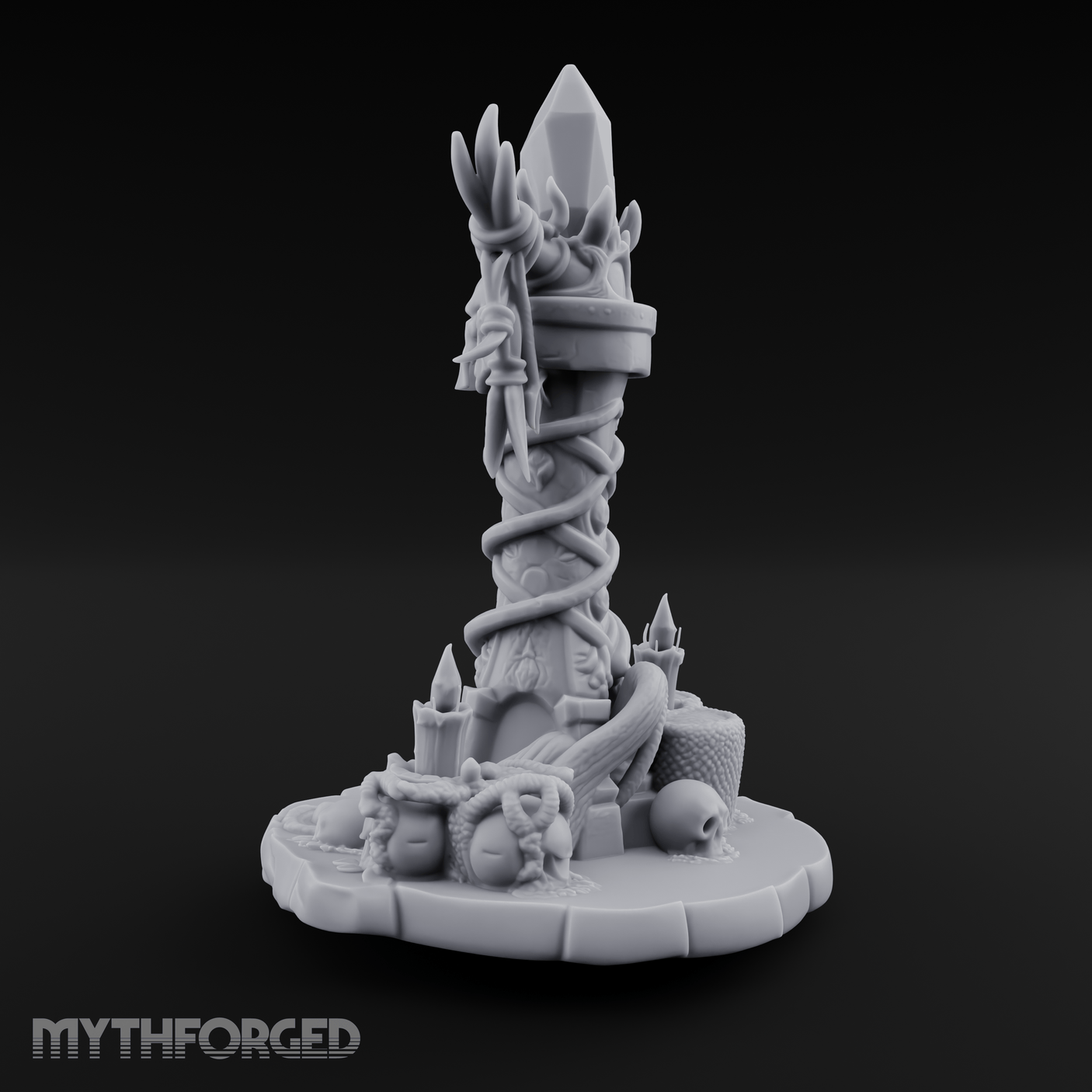 Necrotic Spell Totem Miniature for Dungeons and Dragons, Pathfinder or other TTRPGs