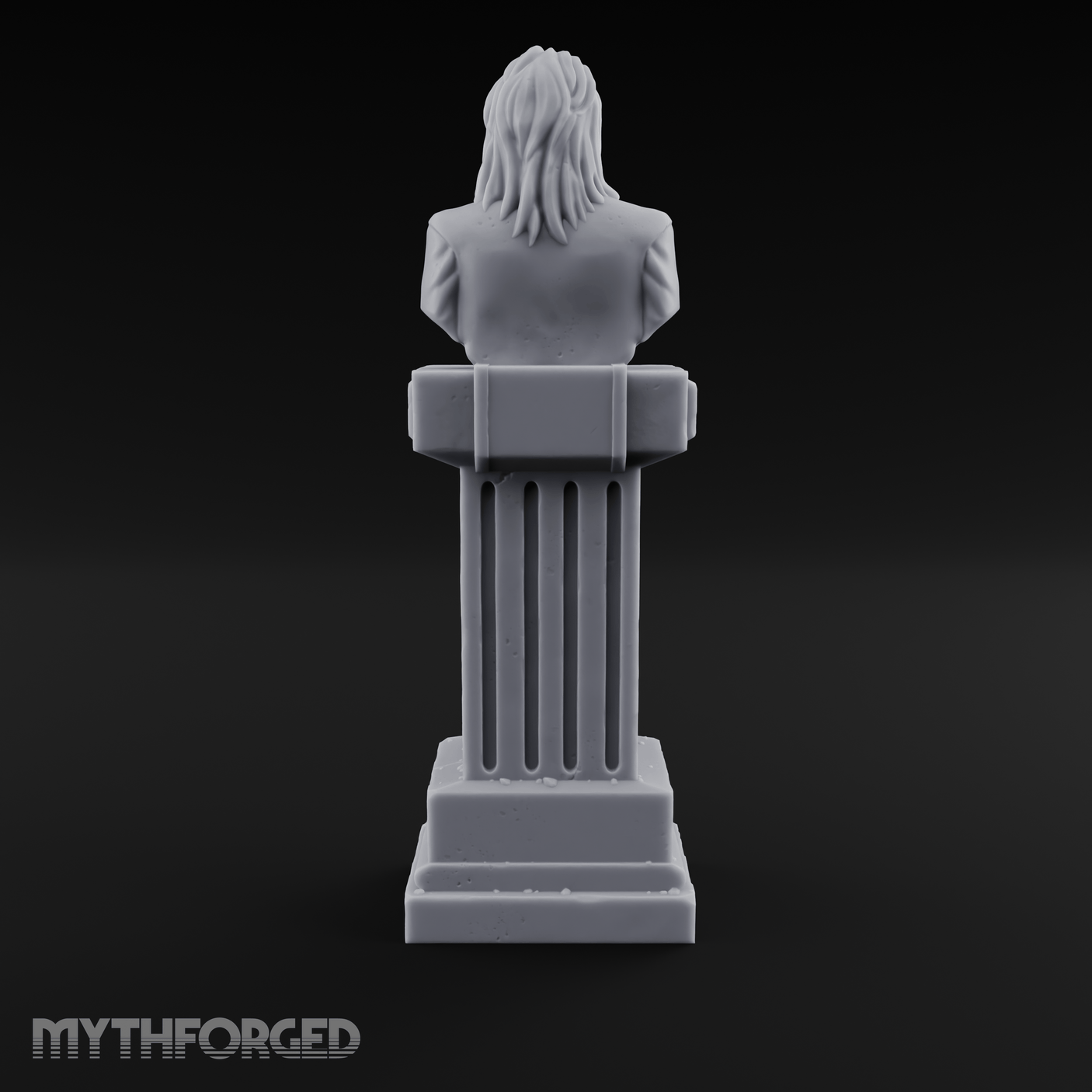 Marble-Columned Noble Bust Monument Miniature for Dungeons and Dragons, Pathfinder or other TTRPGs