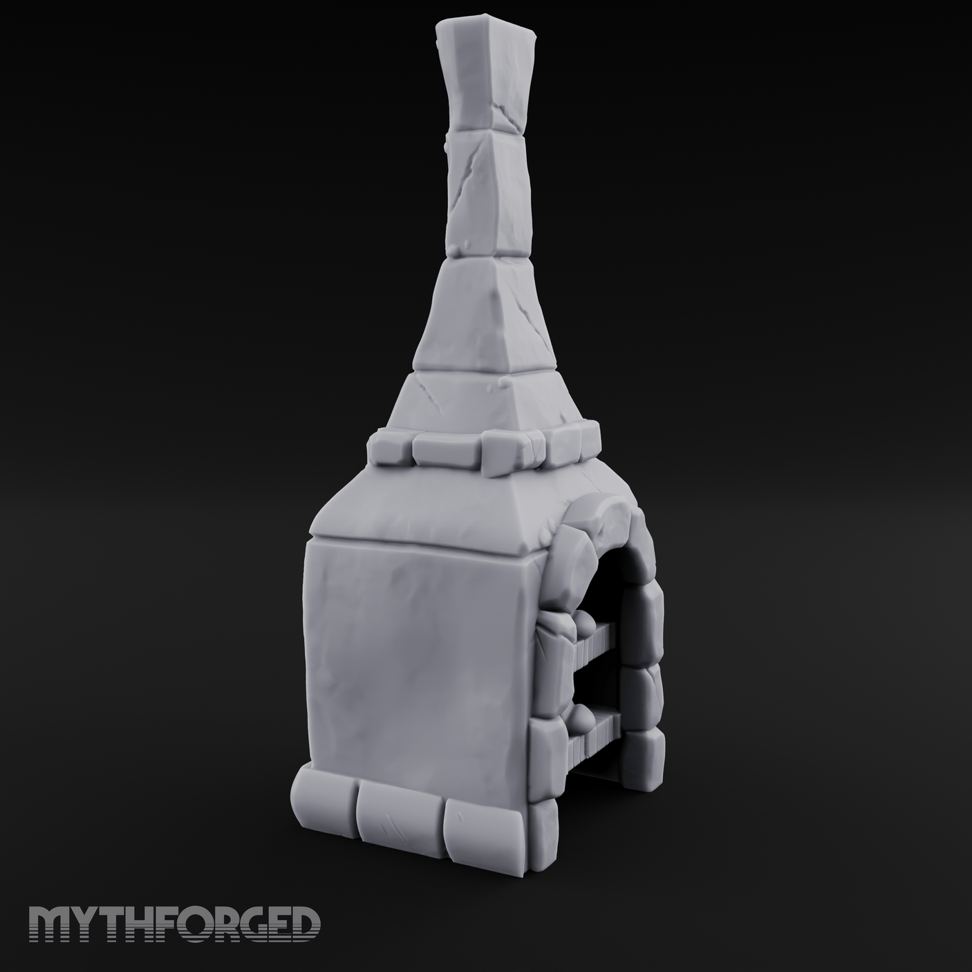 Bread-Filled Stone Baker’s Oven Miniature for Dungeons and Dragons, Pathfinder or other TTRPGs