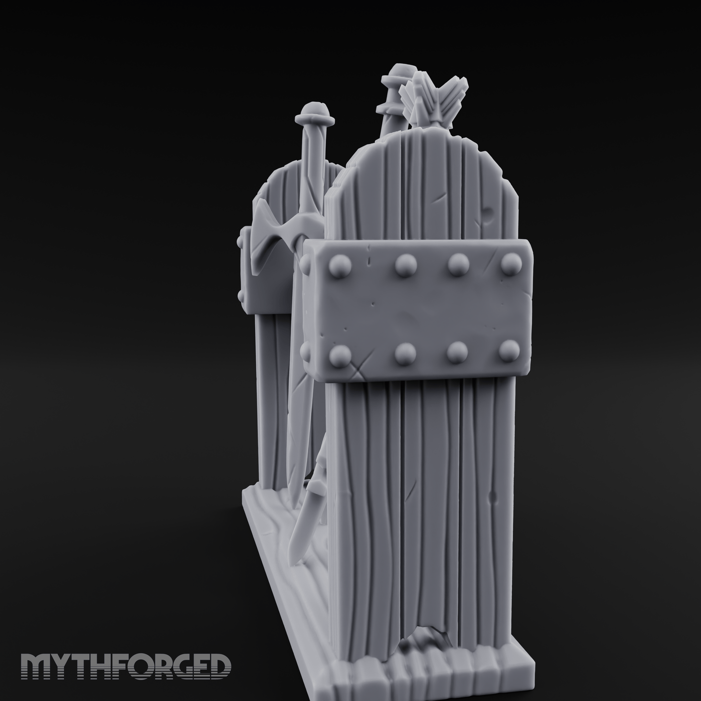 Ceremonial-Display Weapon Rack Miniature for Dungeons and Dragons, Pathfinder or other TTRPGs