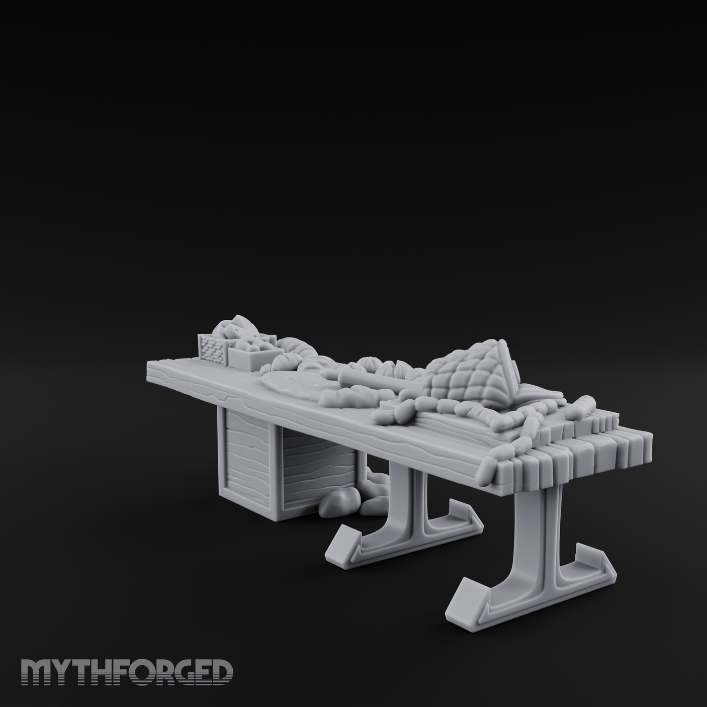 Bountiful Baker's Prep Table Miniature for Dungeons and Dragons, Pathfinder or other TTRPGs