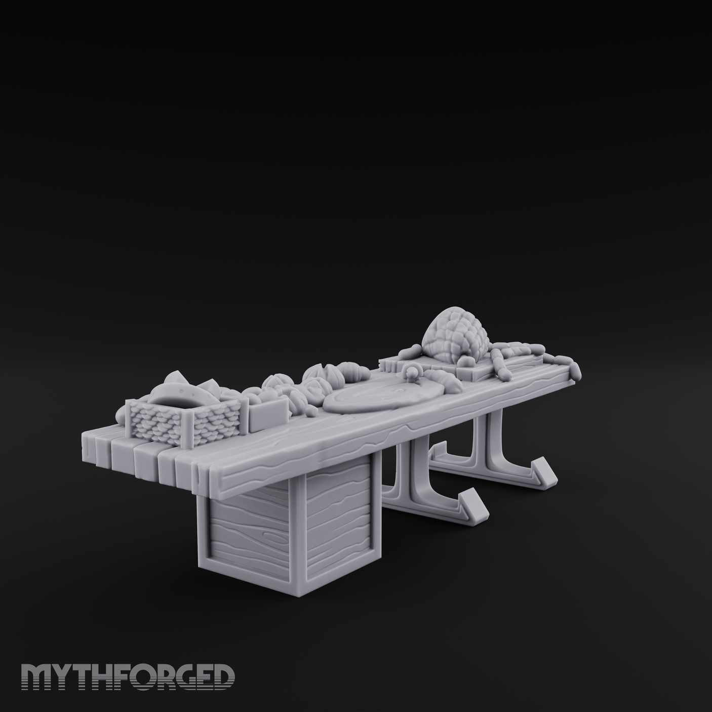 Bountiful Baker's Prep Table Miniature for Dungeons and Dragons, Pathfinder or other TTRPGs