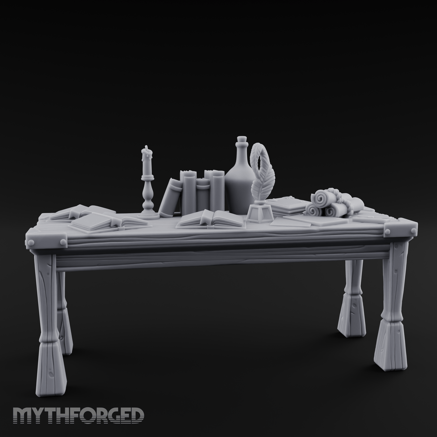 Scholar's Display Table Miniature for Dungeons and Dragons, Pathfinder or other TTRPGs