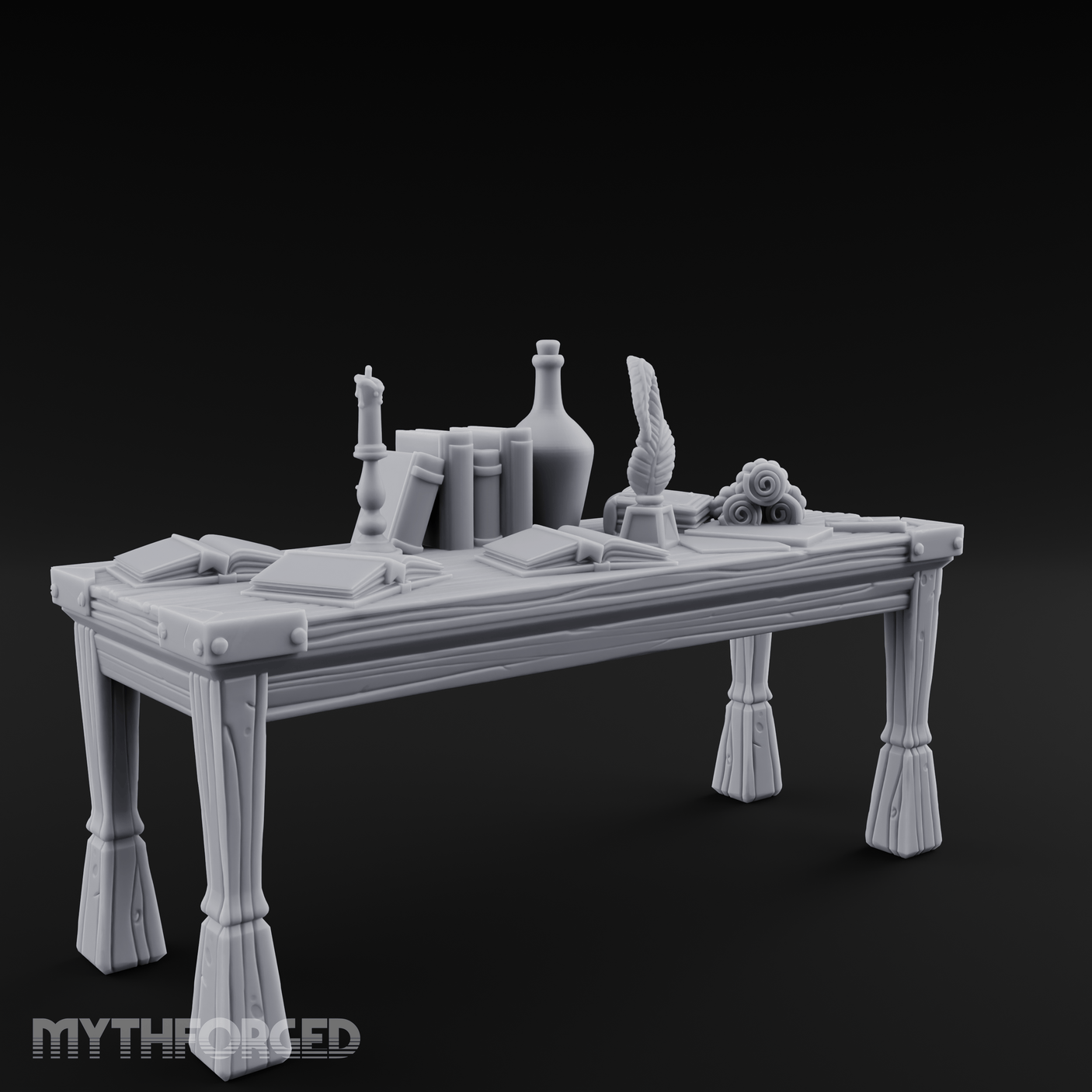 Scholar's Display Table Miniature for Dungeons and Dragons, Pathfinder or other TTRPGs