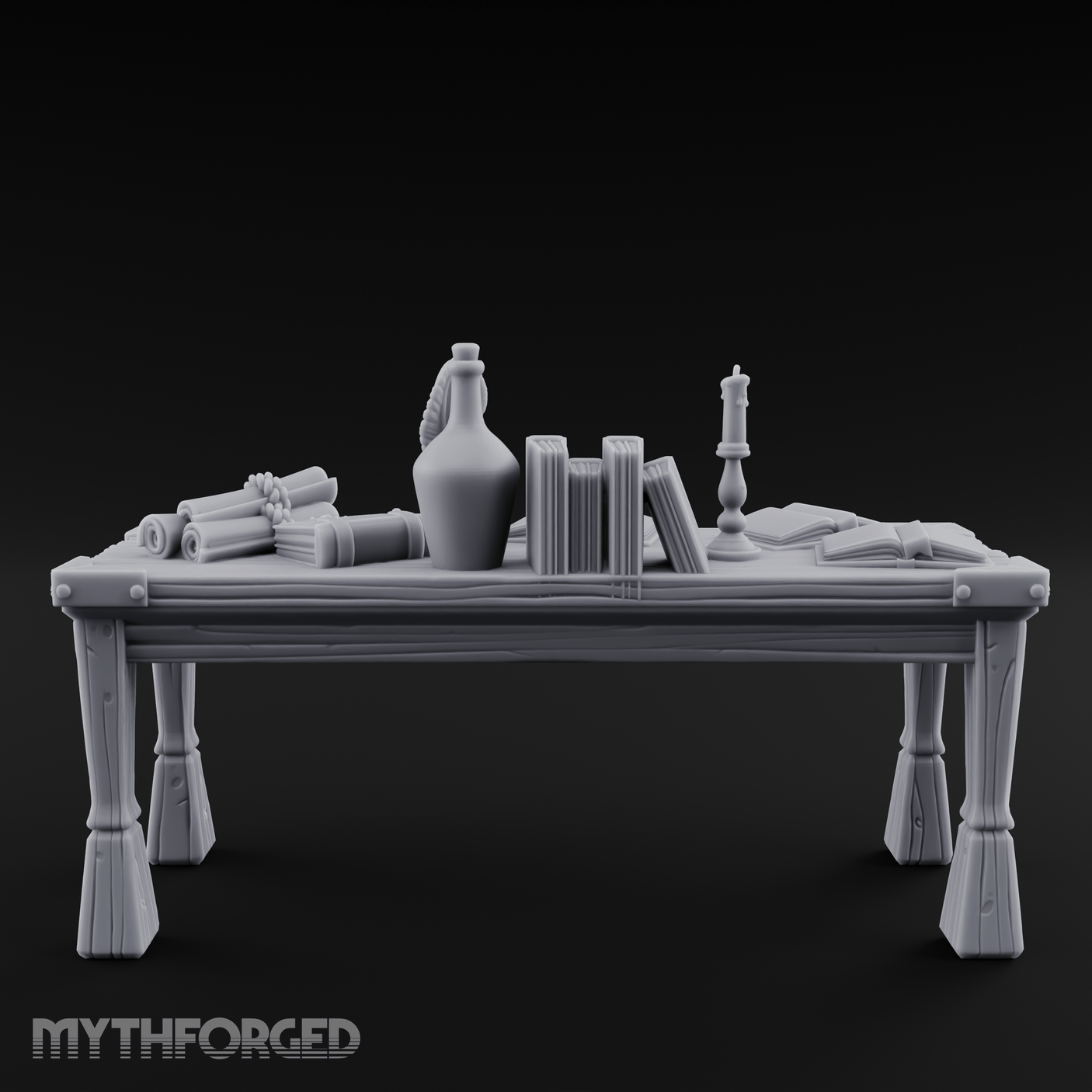 Scholar's Display Table Miniature for Dungeons and Dragons, Pathfinder or other TTRPGs