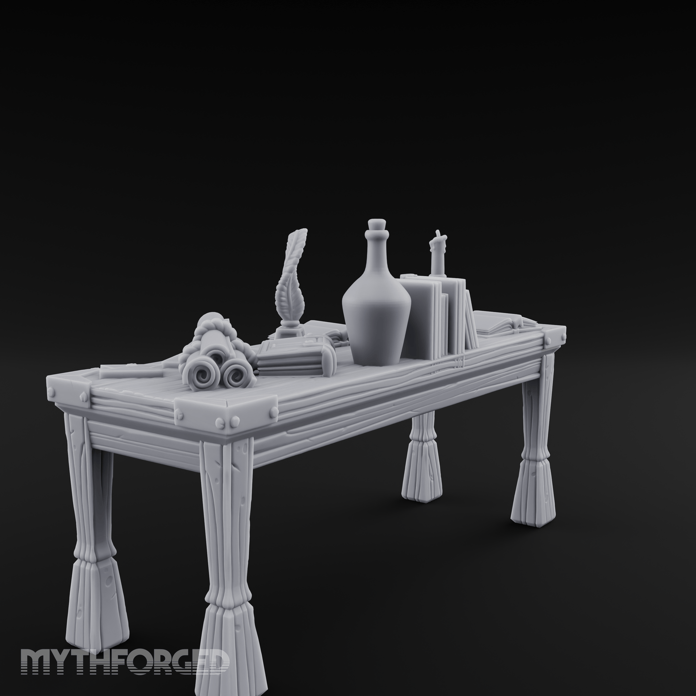 Scholar's Display Table Miniature for Dungeons and Dragons, Pathfinder or other TTRPGs