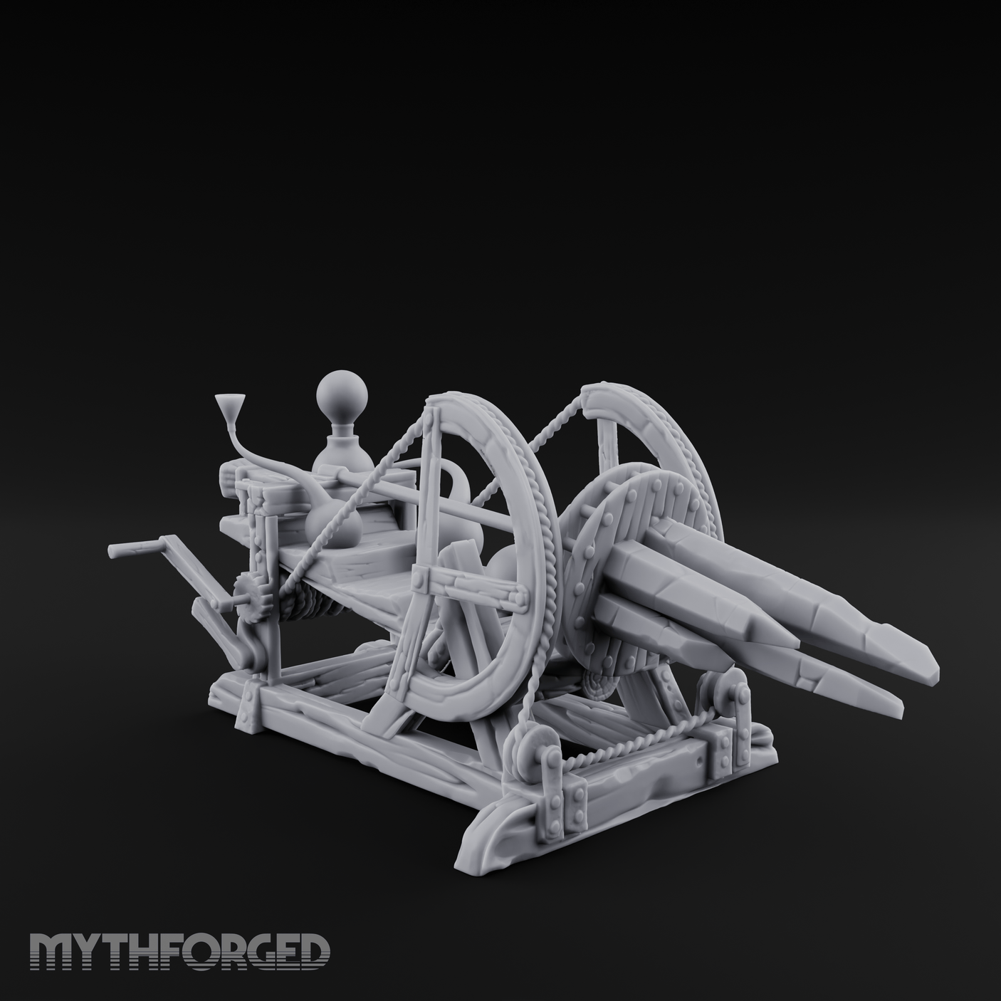 Rigged Siege Telescope Miniature for Dungeons and Dragons, Pathfinder or other TTRPGs