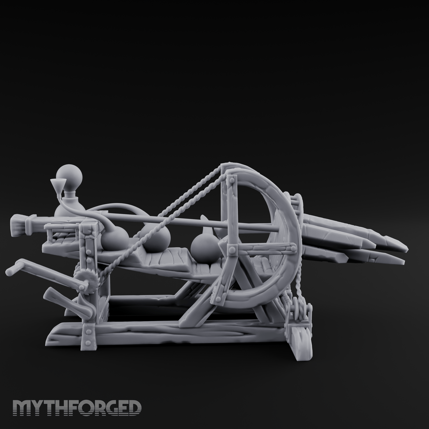 Rigged Siege Telescope Miniature for Dungeons and Dragons, Pathfinder or other TTRPGs
