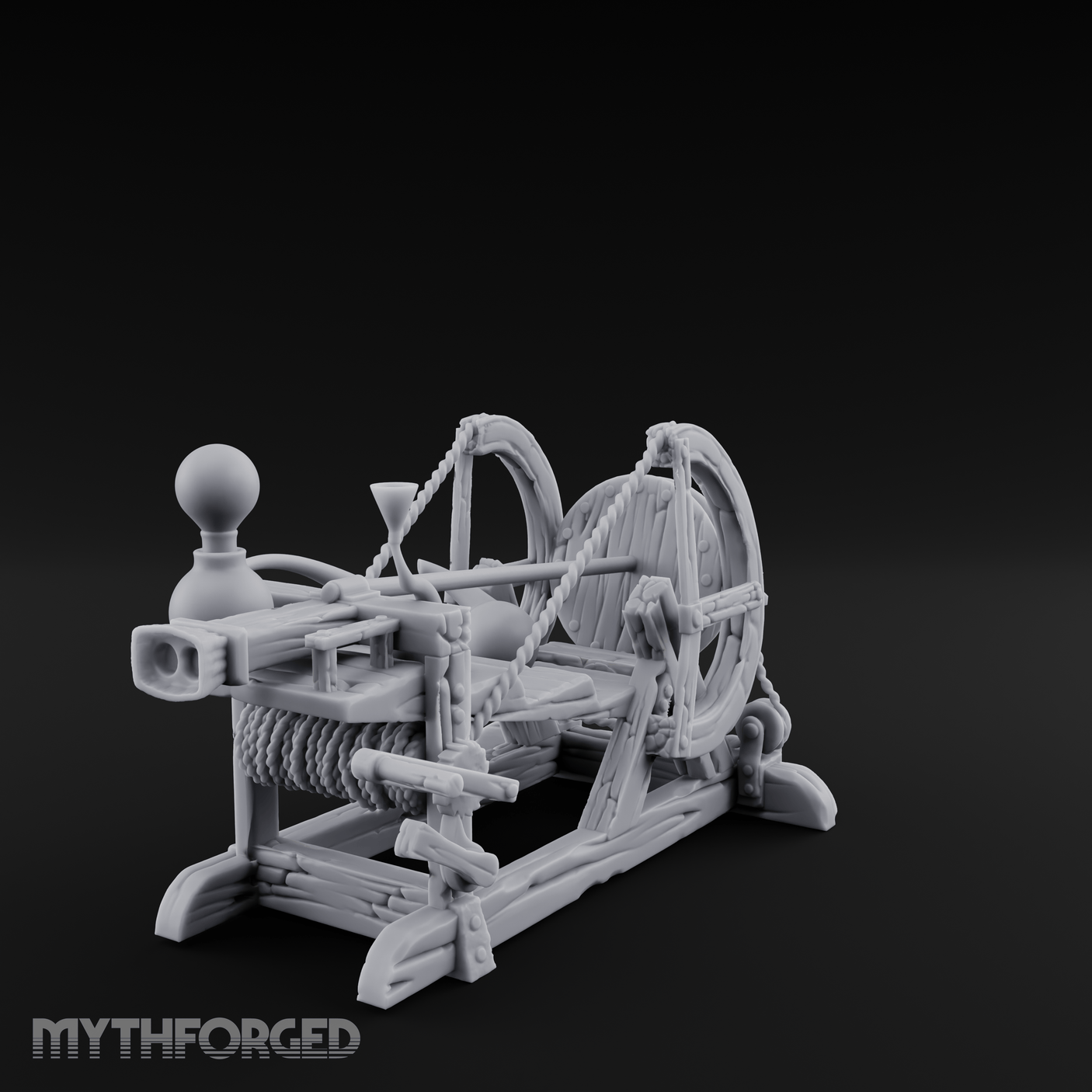 Rigged Siege Telescope Miniature for Dungeons and Dragons, Pathfinder or other TTRPGs