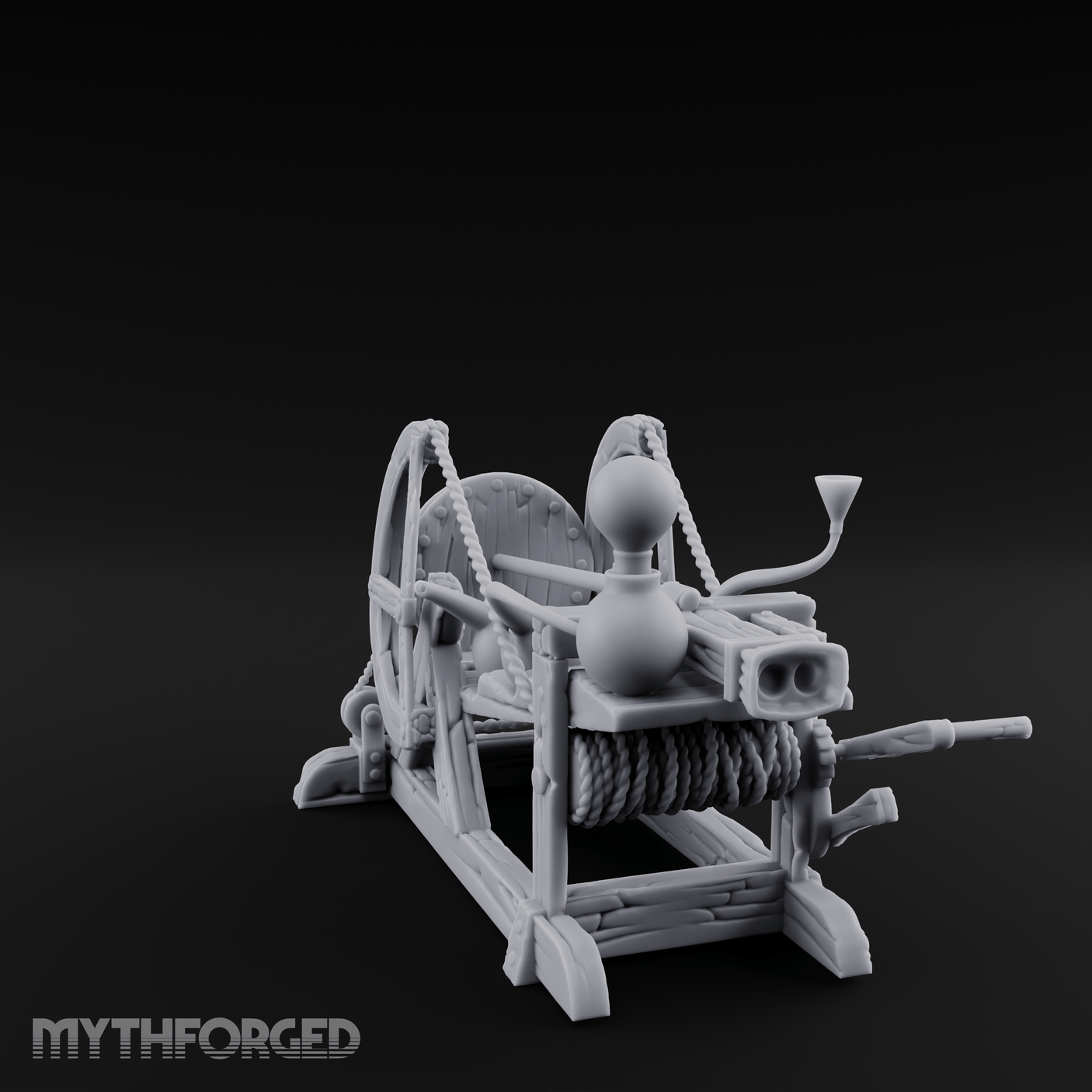 Rigged Siege Telescope Miniature for Dungeons and Dragons, Pathfinder or other TTRPGs