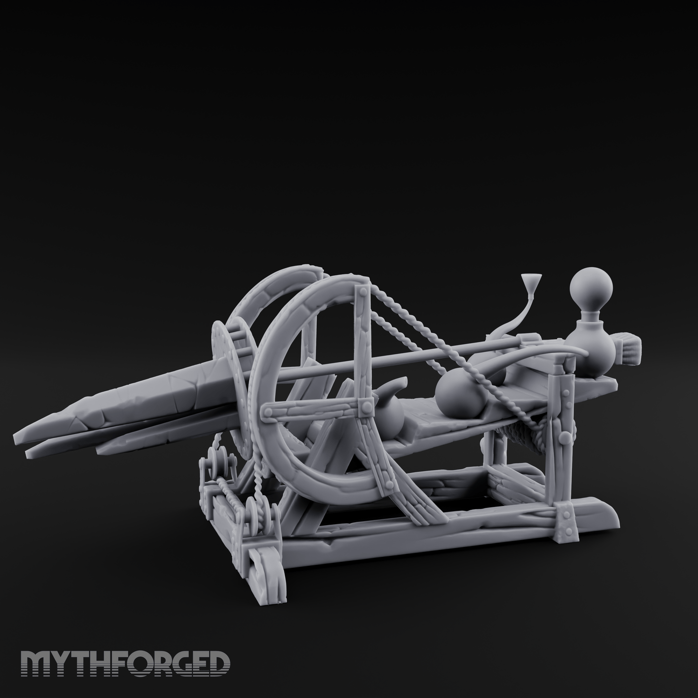Rigged Siege Telescope Miniature for Dungeons and Dragons, Pathfinder or other TTRPGs