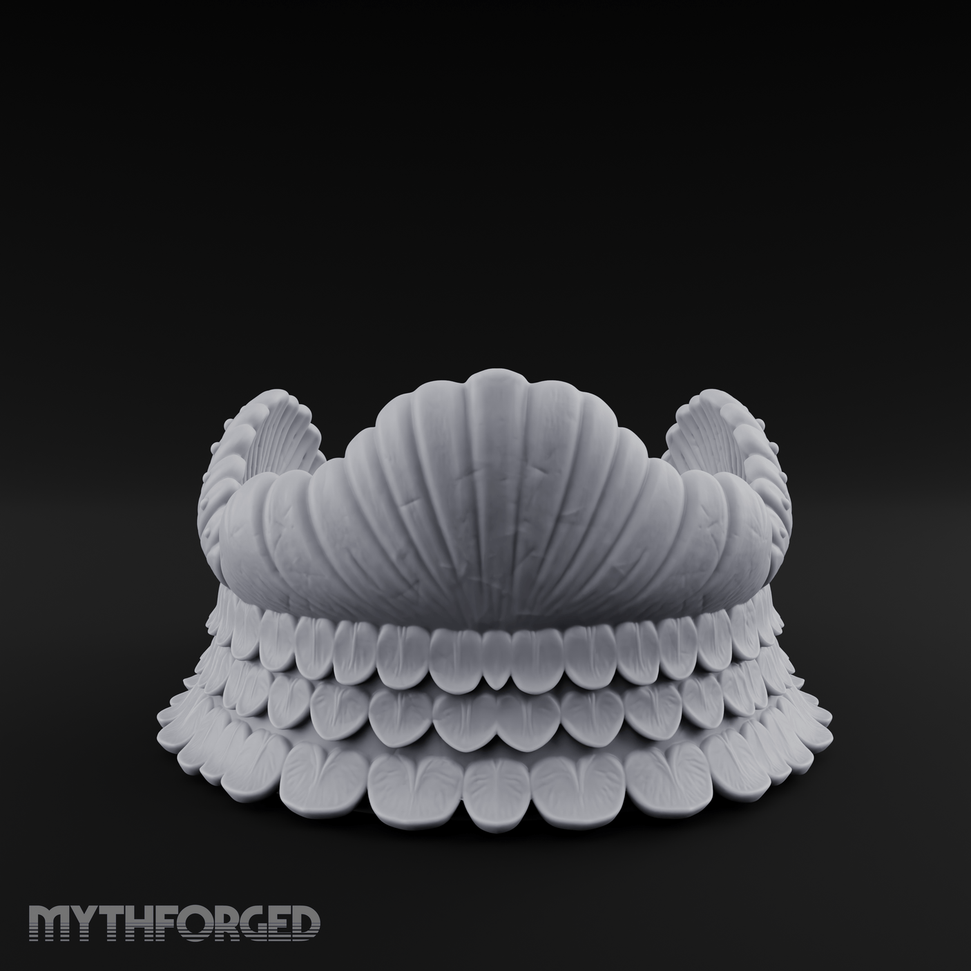 Shell-Crowned Ritual Throne Miniature for Dungeons and Dragons, Pathfinder or other TTRPGs