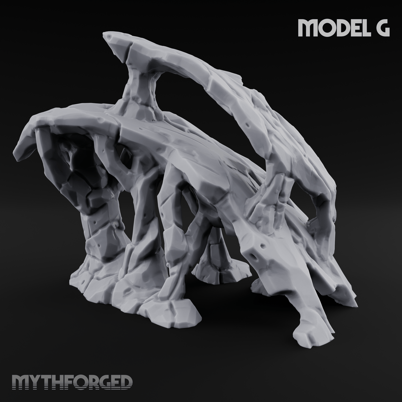 Rugged Lava Terrain G Miniature for Dungeons and Dragons, Pathfinder or other TTRPGs