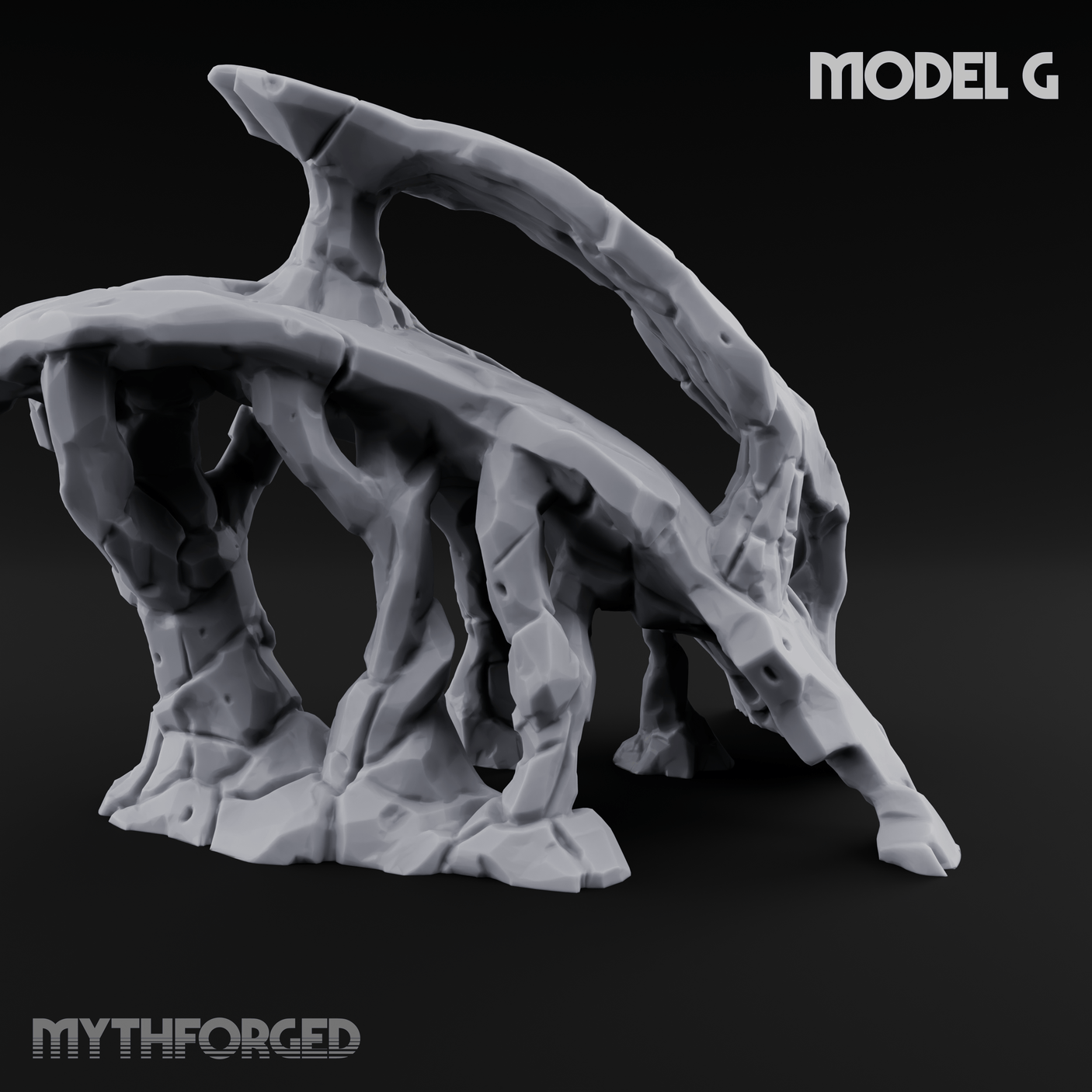 Rugged Lava Terrain G Miniature for Dungeons and Dragons, Pathfinder or other TTRPGs