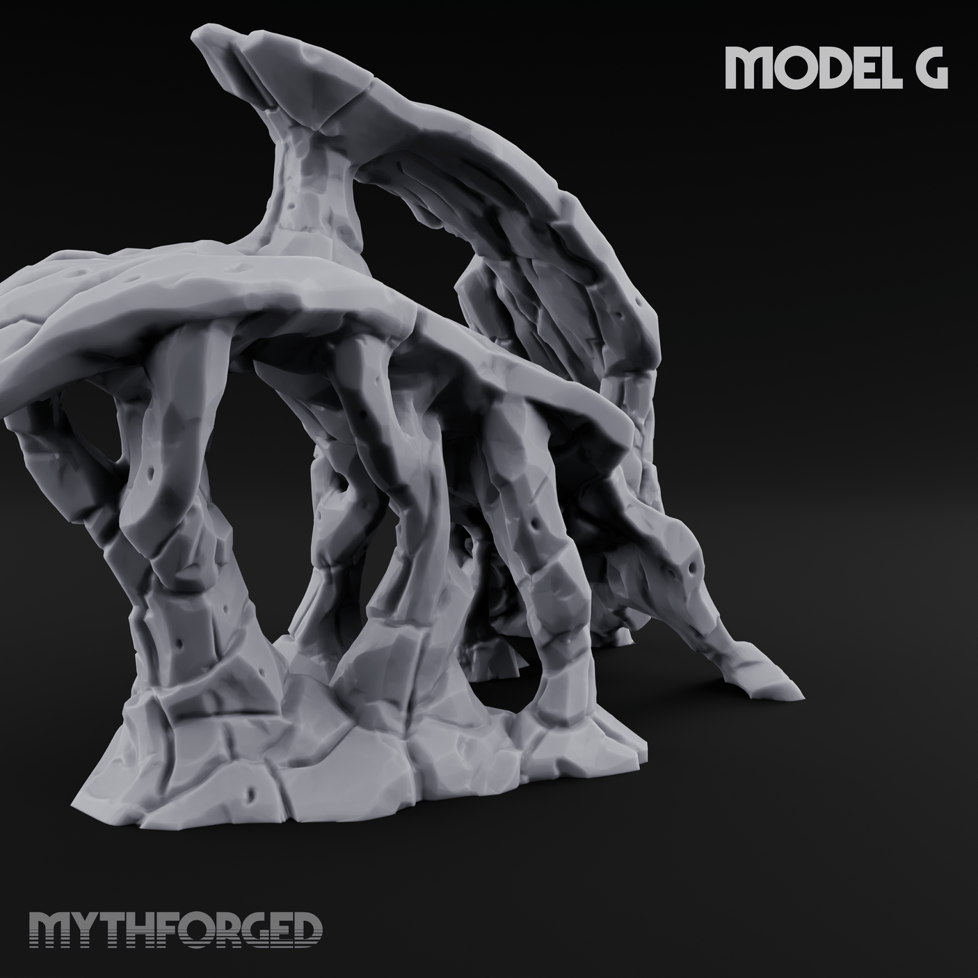 Rugged Lava Terrain G Miniature for Dungeons and Dragons, Pathfinder or other TTRPGs