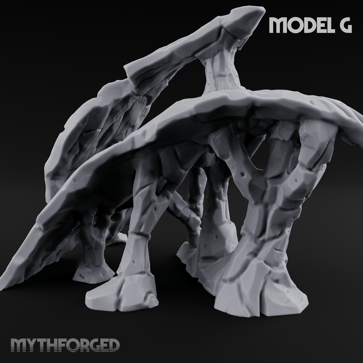 Rugged Lava Terrain G Miniature for Dungeons and Dragons, Pathfinder or other TTRPGs