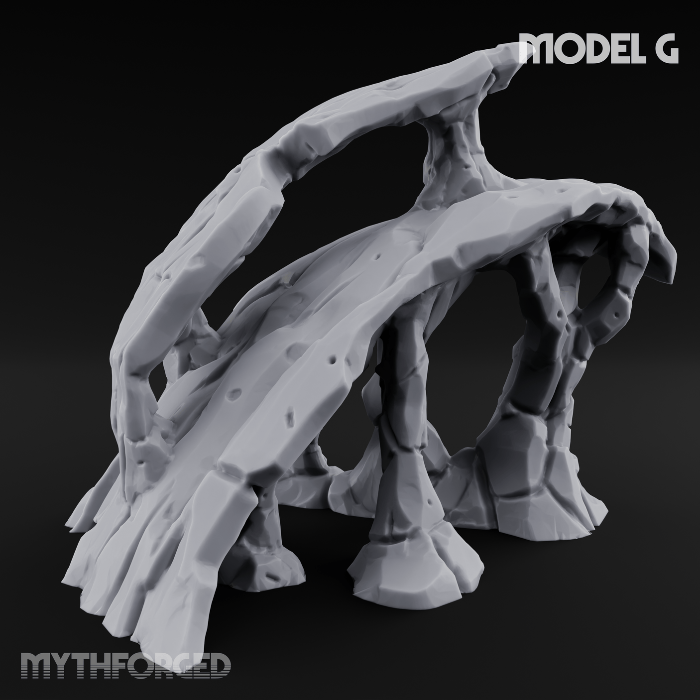 Rugged Lava Terrain G Miniature for Dungeons and Dragons, Pathfinder or other TTRPGs