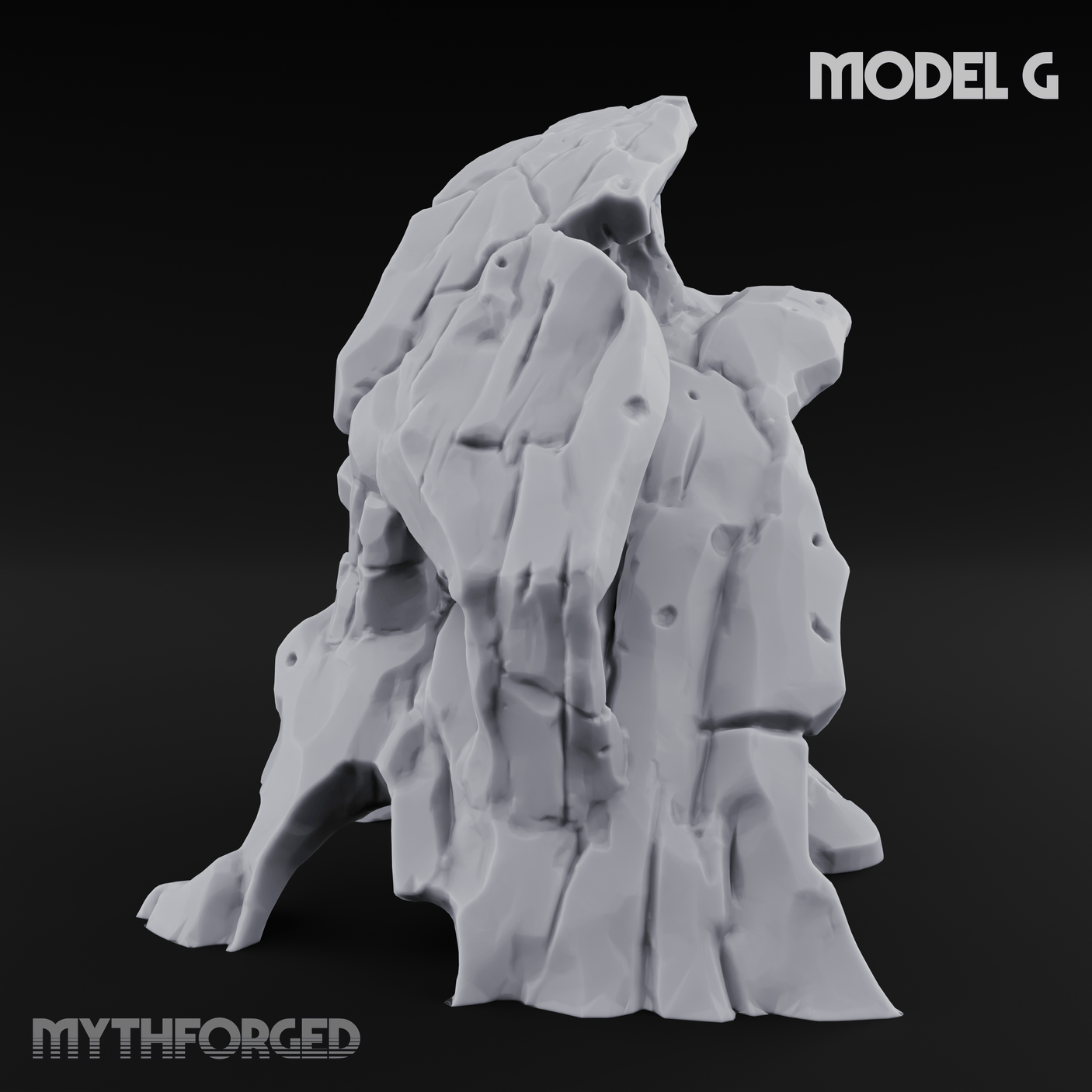 Rugged Lava Terrain G Miniature for Dungeons and Dragons, Pathfinder or other TTRPGs