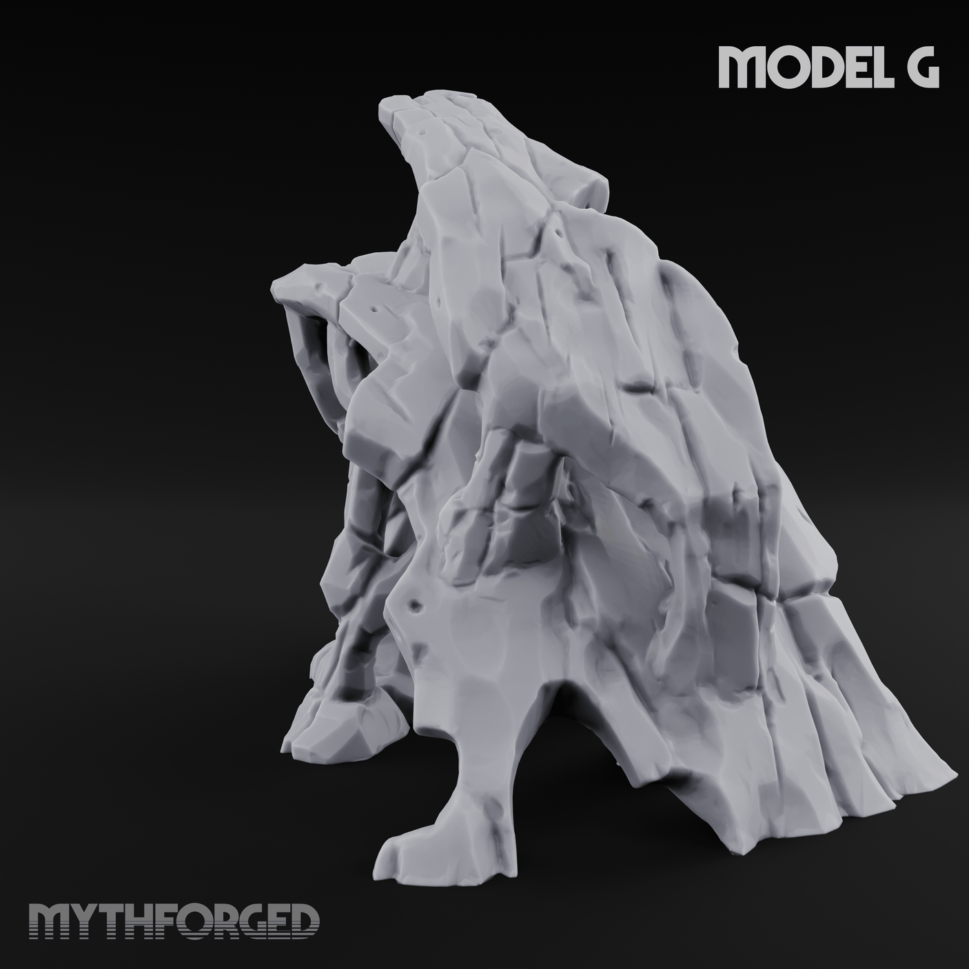 Rugged Lava Terrain G Miniature for Dungeons and Dragons, Pathfinder or other TTRPGs