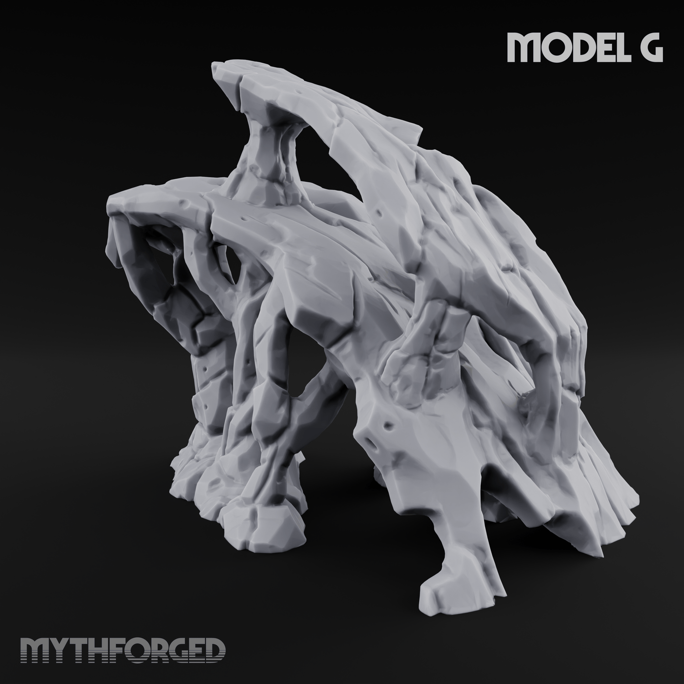 Rugged Lava Terrain G Miniature for Dungeons and Dragons, Pathfinder or other TTRPGs