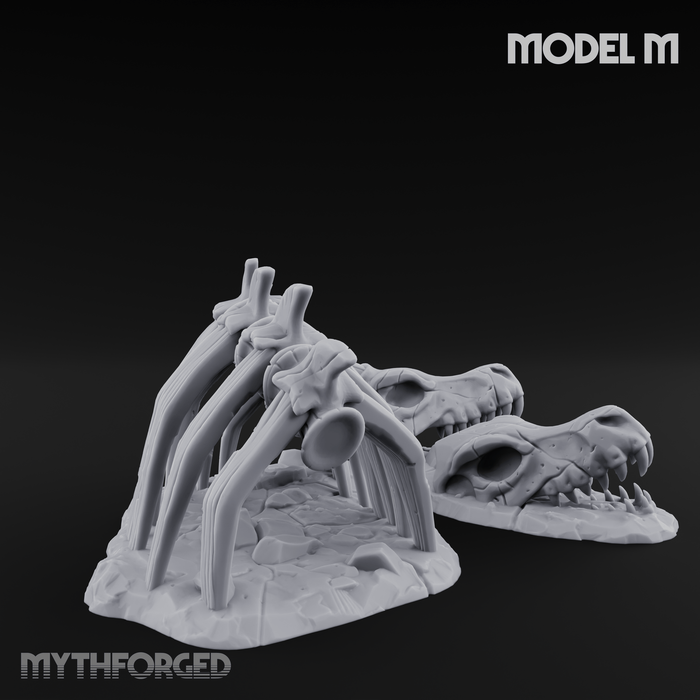 Wasteland Skeleton Terrain M Miniature for Dungeons and Dragons, Pathfinder or other TTRPGs