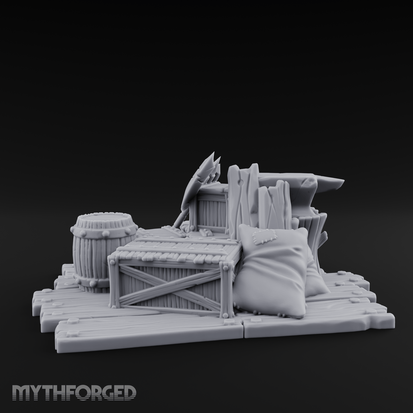 Soot-Stained Blacksmith Anvil Miniature for Dungeons and Dragons, Pathfinder or other TTRPGs