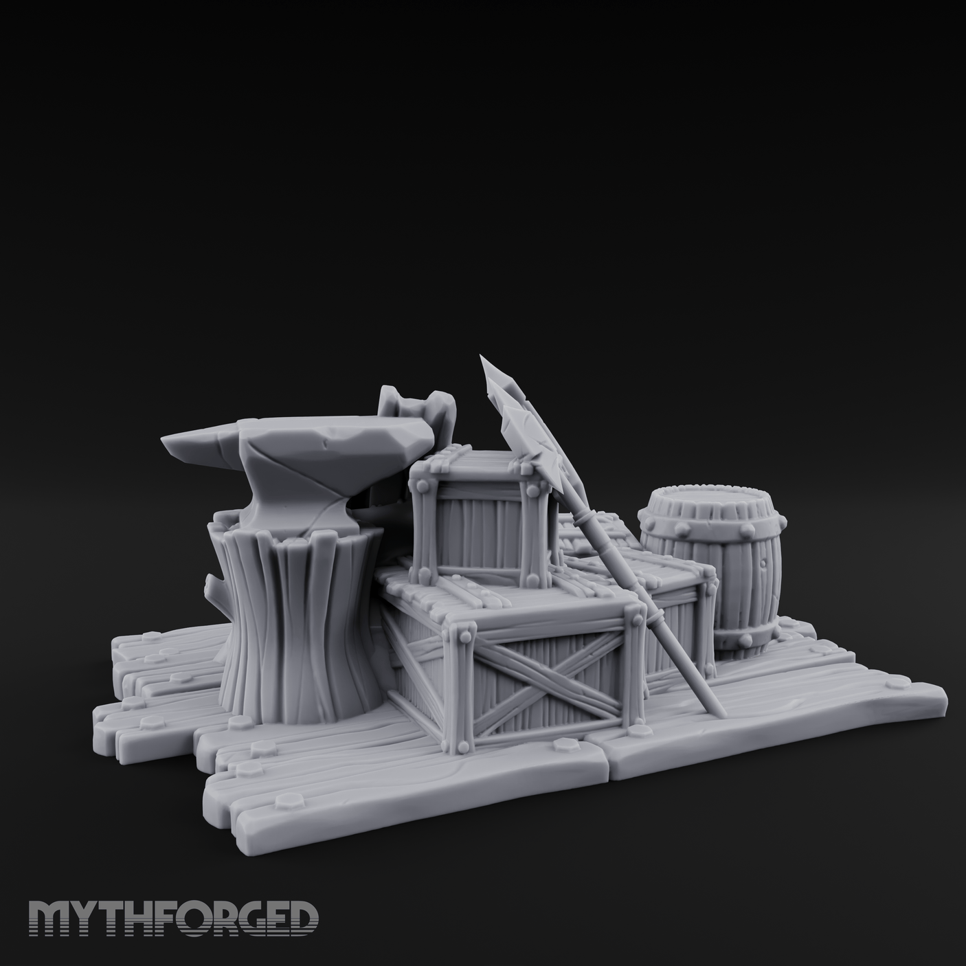 Soot-Stained Blacksmith Anvil Miniature for Dungeons and Dragons, Pathfinder or other TTRPGs
