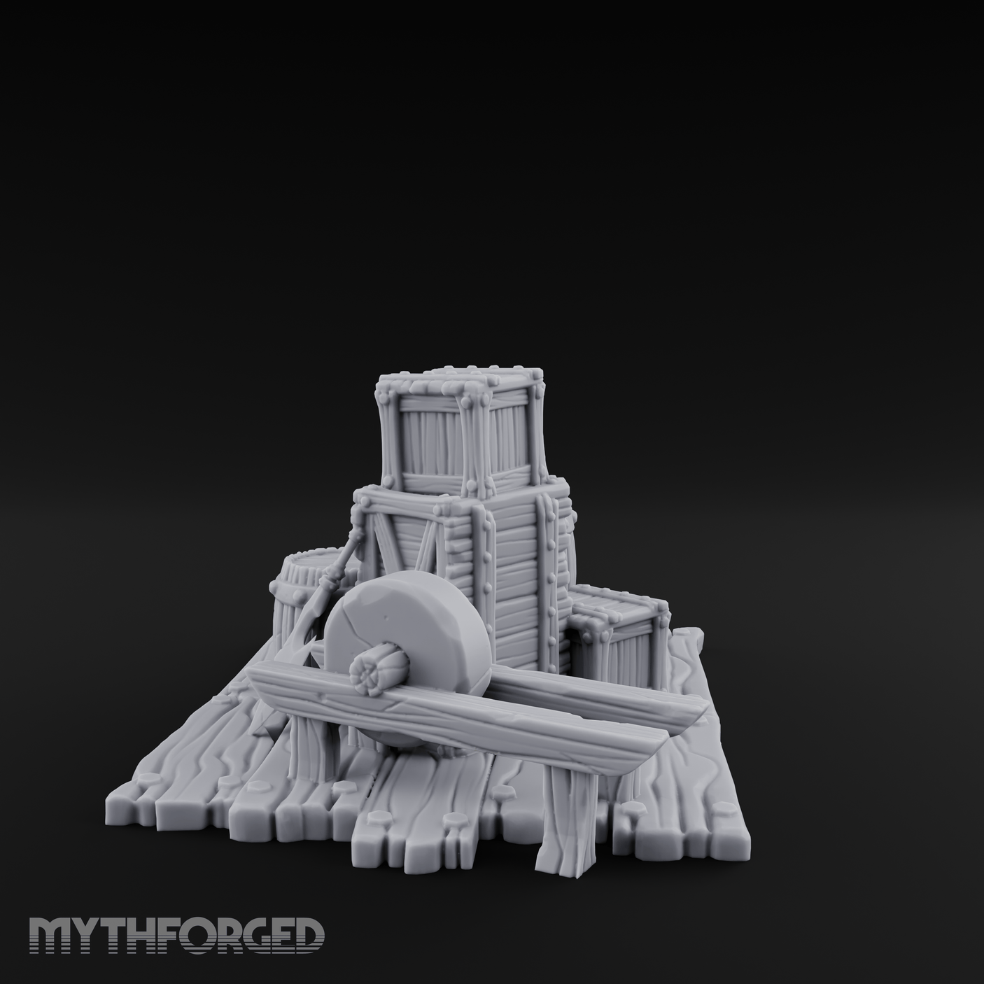 Rope-Bound Merchant Cargo Display Miniature for Dungeons and Dragons, Pathfinder or other TTRPGs