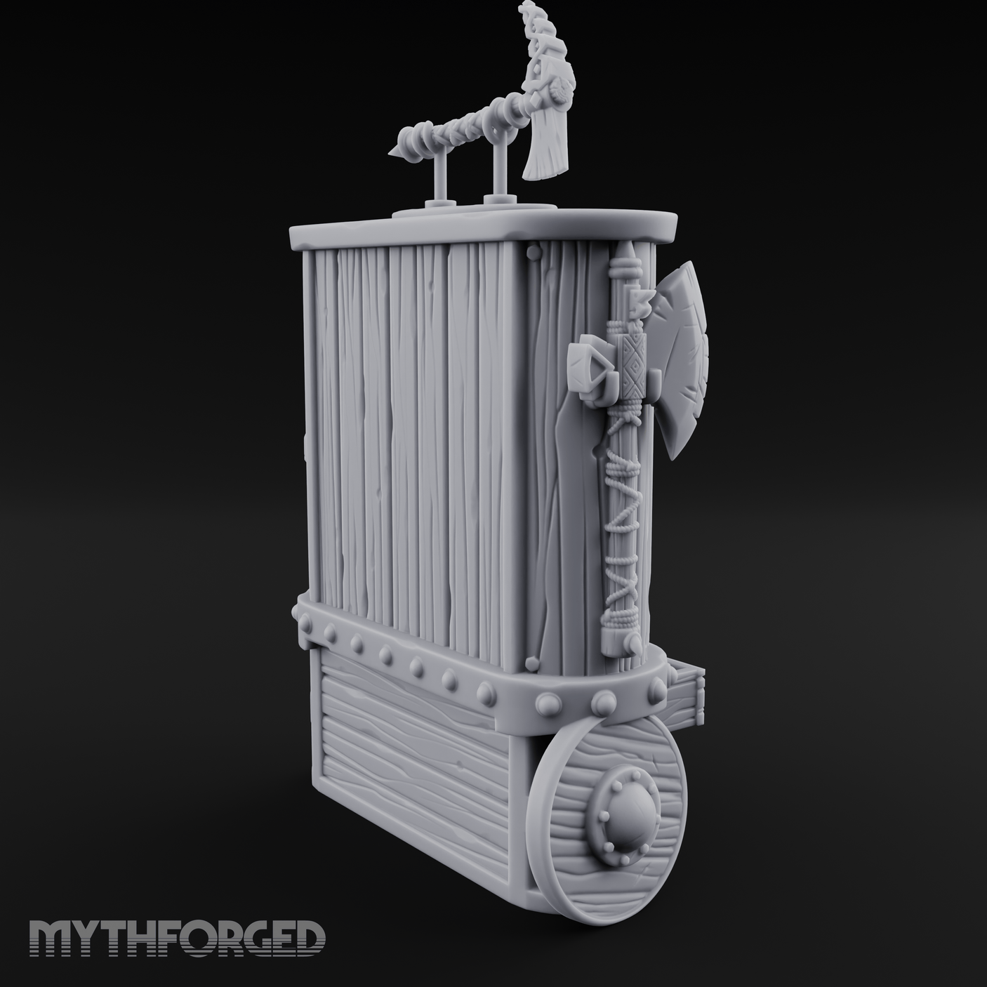 Tool-Laden Weapon Shop Counter Miniature for Dungeons and Dragons, Pathfinder or other TTRPGs