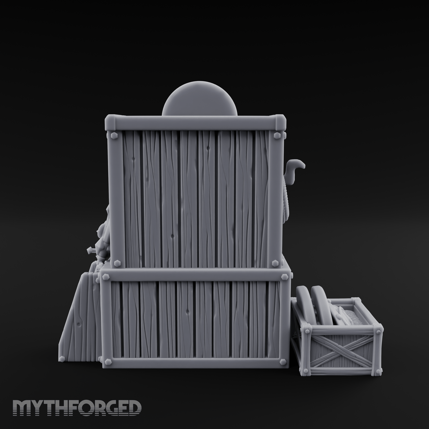 Fortified Weapon Shop Stall Miniature for Dungeons and Dragons, Pathfinder or other TTRPGs