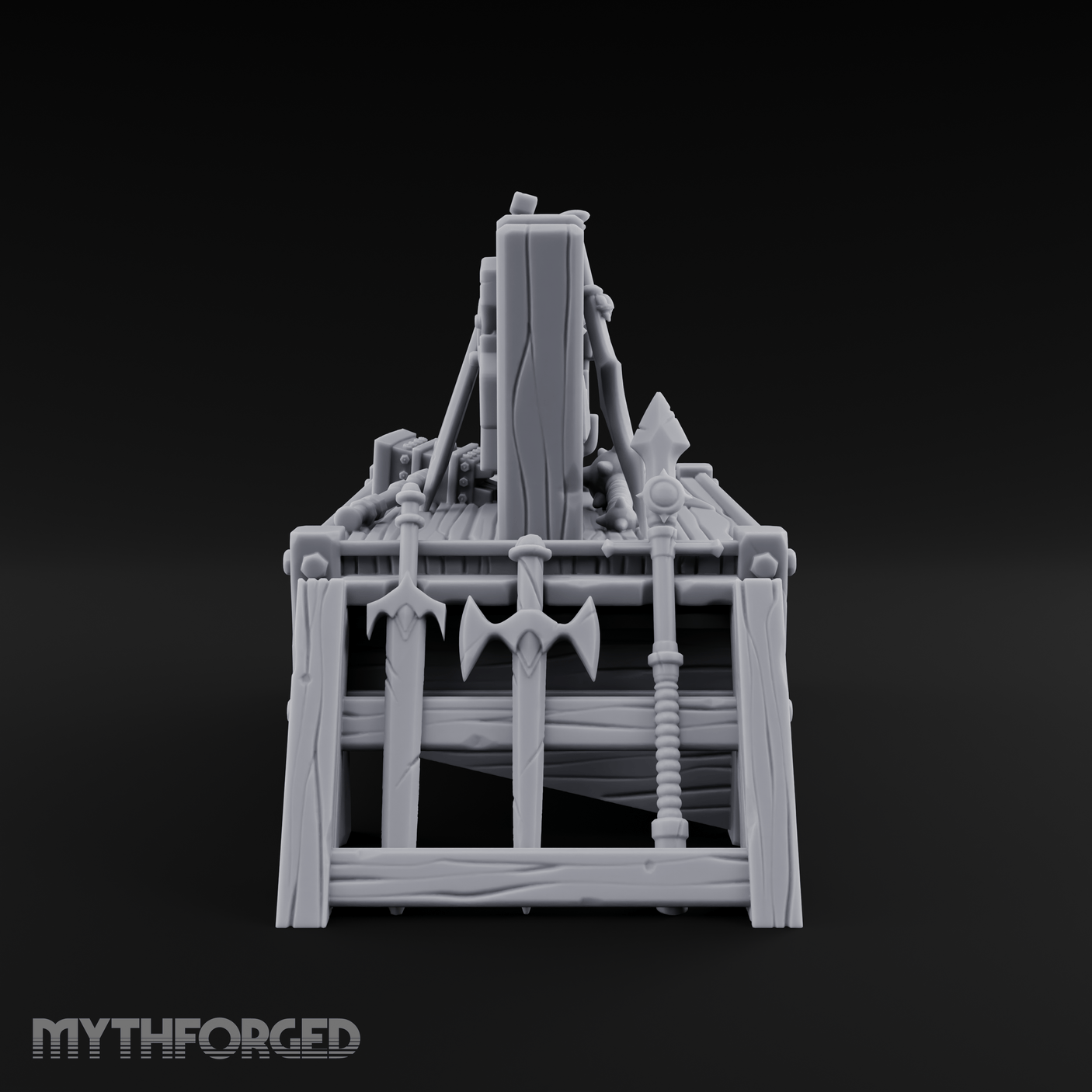 Axes Mounted Display Weapon Rack Miniature for Dungeons and Dragons, Pathfinder or other TTRPGs