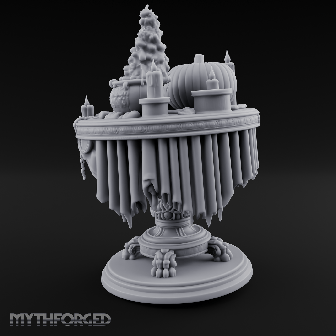 Festive Tableau Table Miniature for Dungeons and Dragons, Pathfinder or other TTRPGs