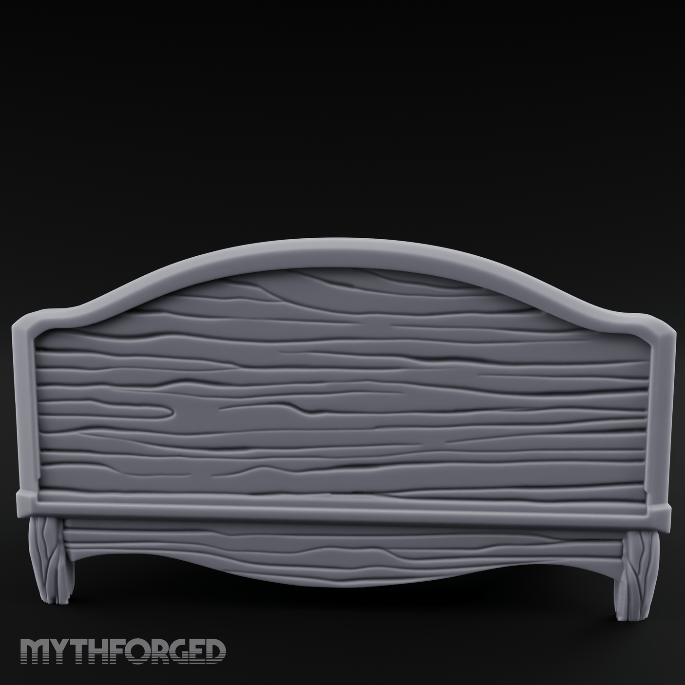 Curved-Back Wooden Park Bench Miniature for Dungeons and Dragons, Pathfinder or other TTRPGs