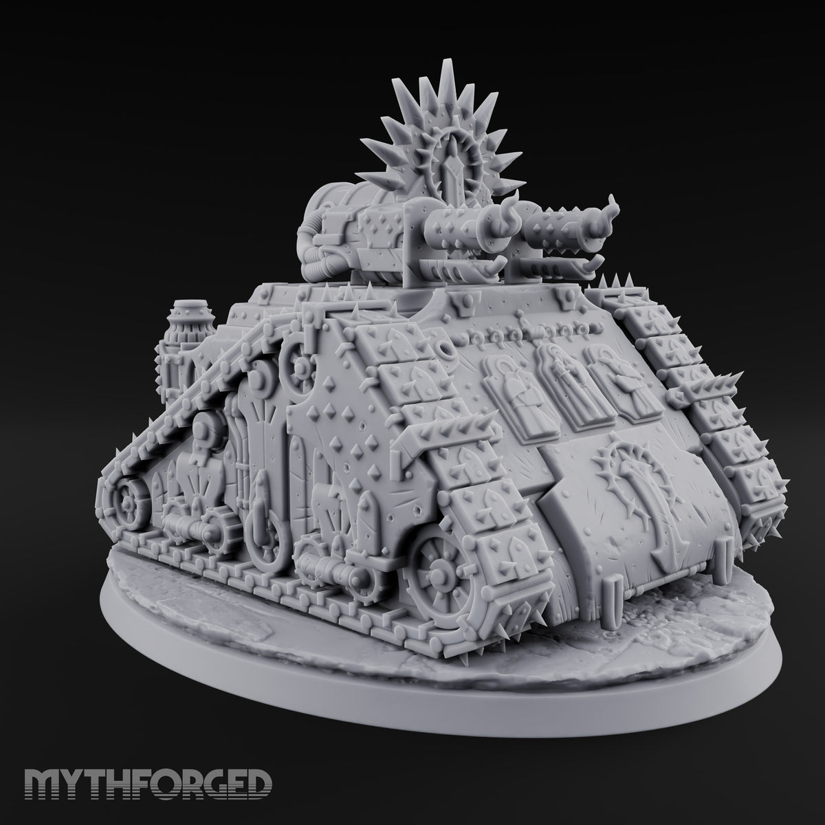 Pulpit on Treads Spiked Tracked Armoured Vehicle — 2 · FX