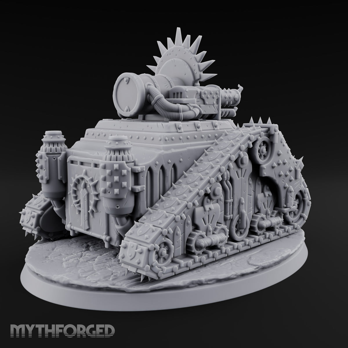 Pulpit on Treads Spiked Tracked Armoured Vehicle — 2 · FX