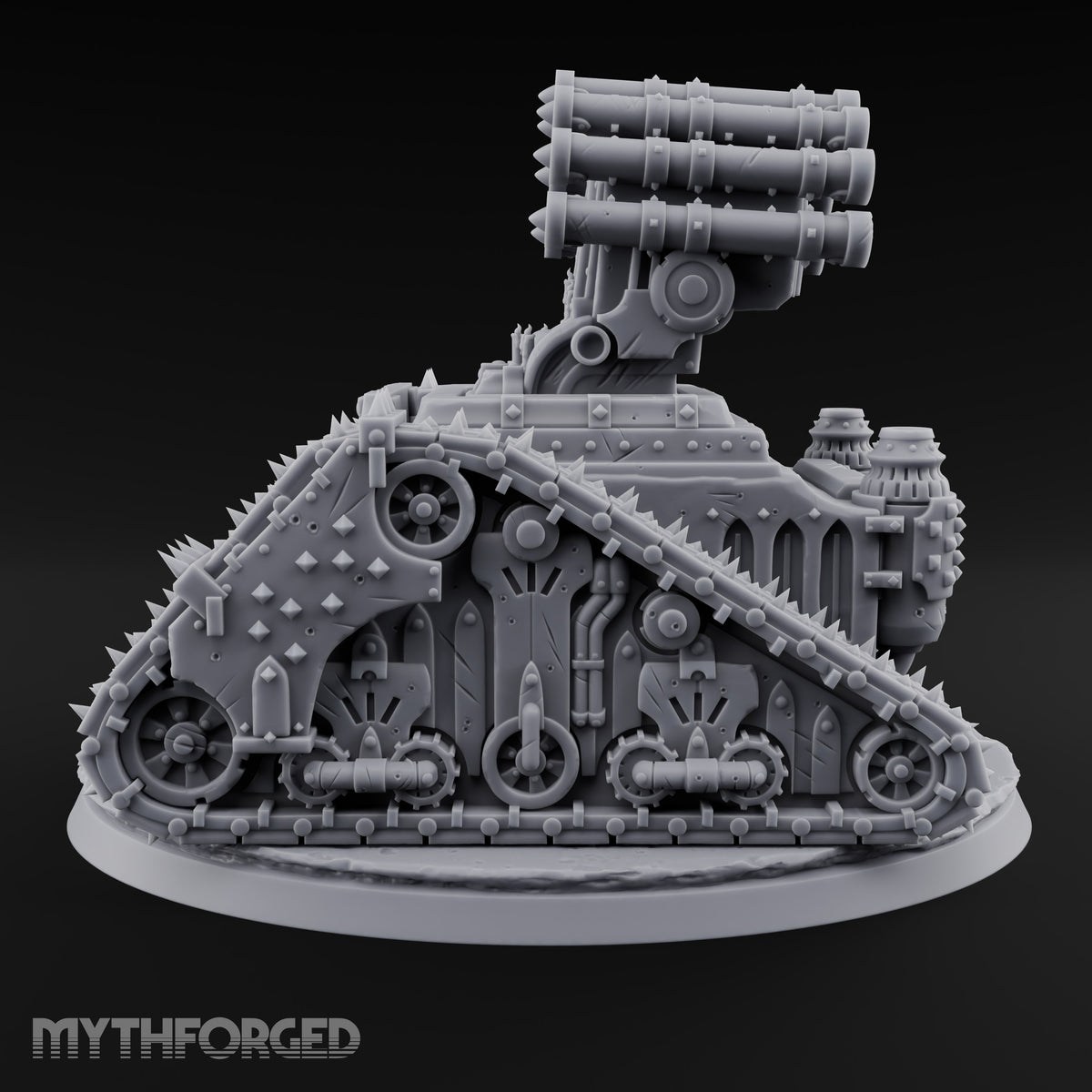 Pulpit on Treads Spiked Tracked Armoured Vehicle — 2 · No FX