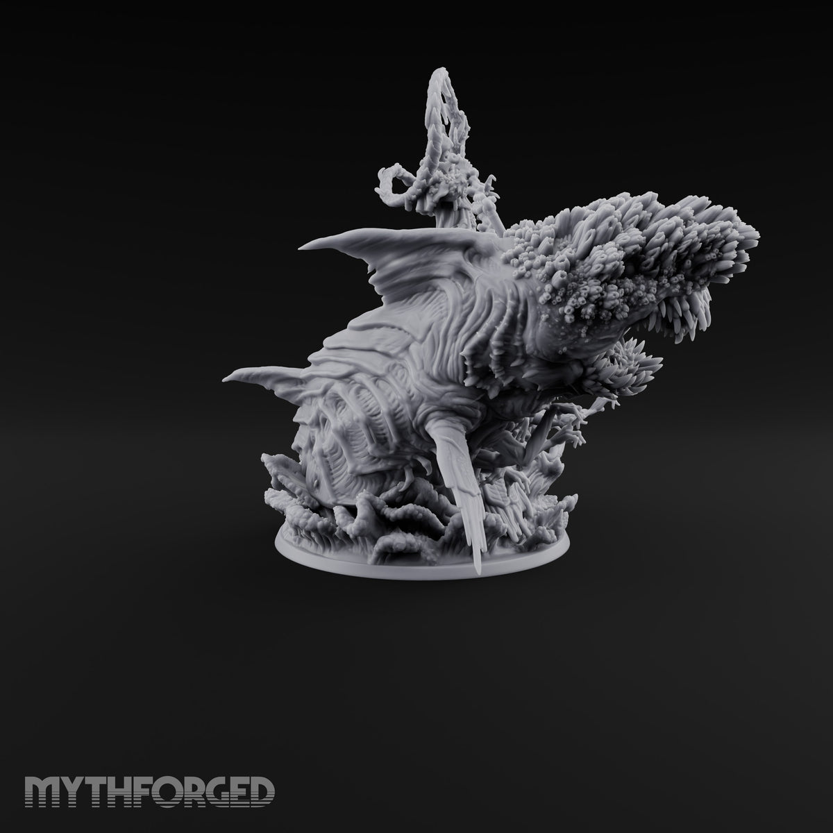 Two Maws, One Message Human Herald with Twin Maw Demons
